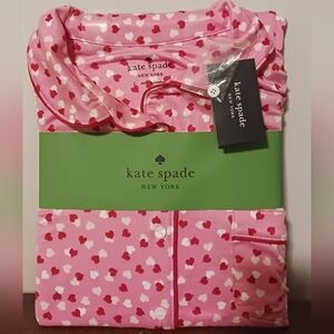 Kate Spade Pink and Red Heart Women's Pajama Set